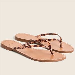 J Crew Capri sandals faux tortoise Animal Print size 6 resort wear chic summer